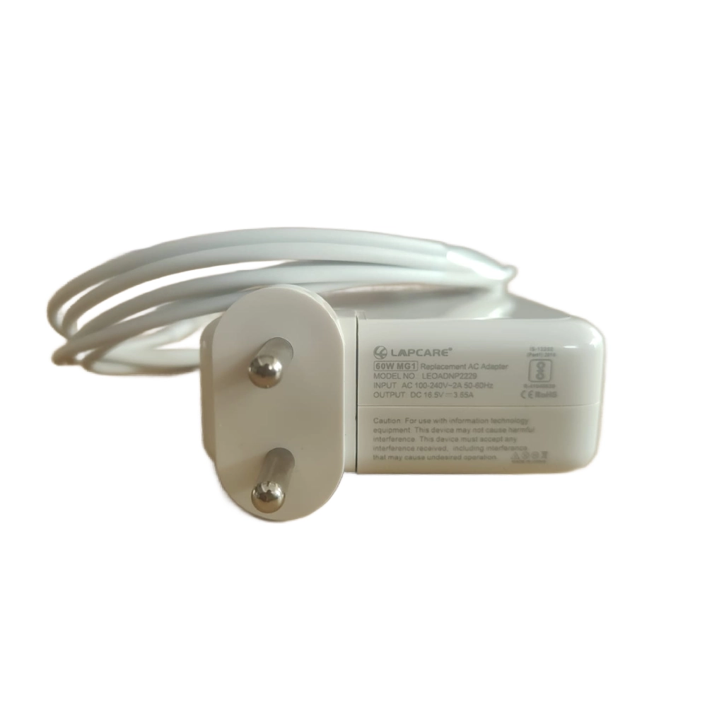 Lapcare Laptop Adapter Compatible For Apple 60w 16.5v | 3.65a | Megsafe 1 L shape view 4